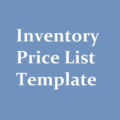 Inventory Price List Template