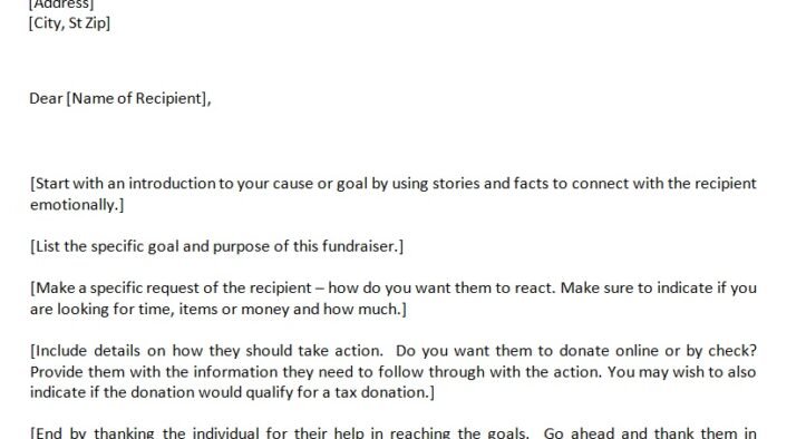 Donation Request Letter Template
