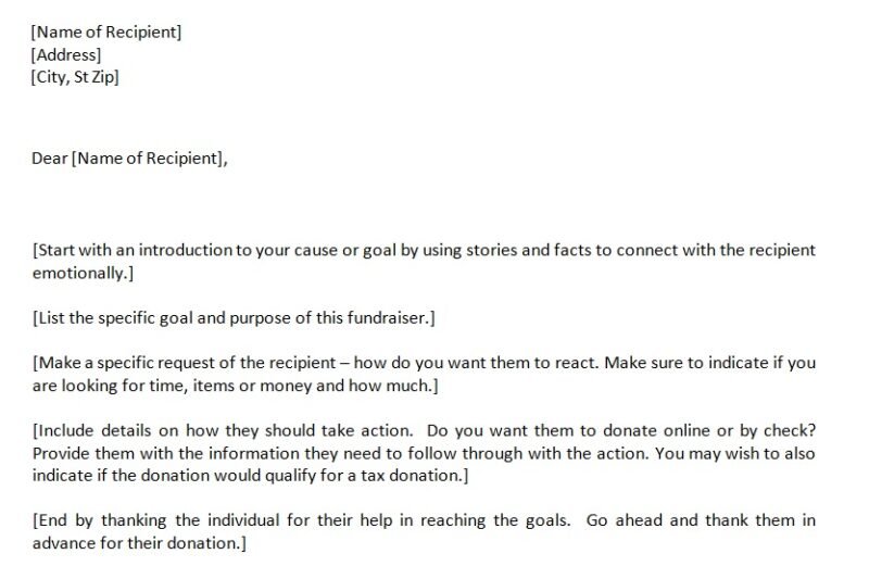 Donation Request Letter Template